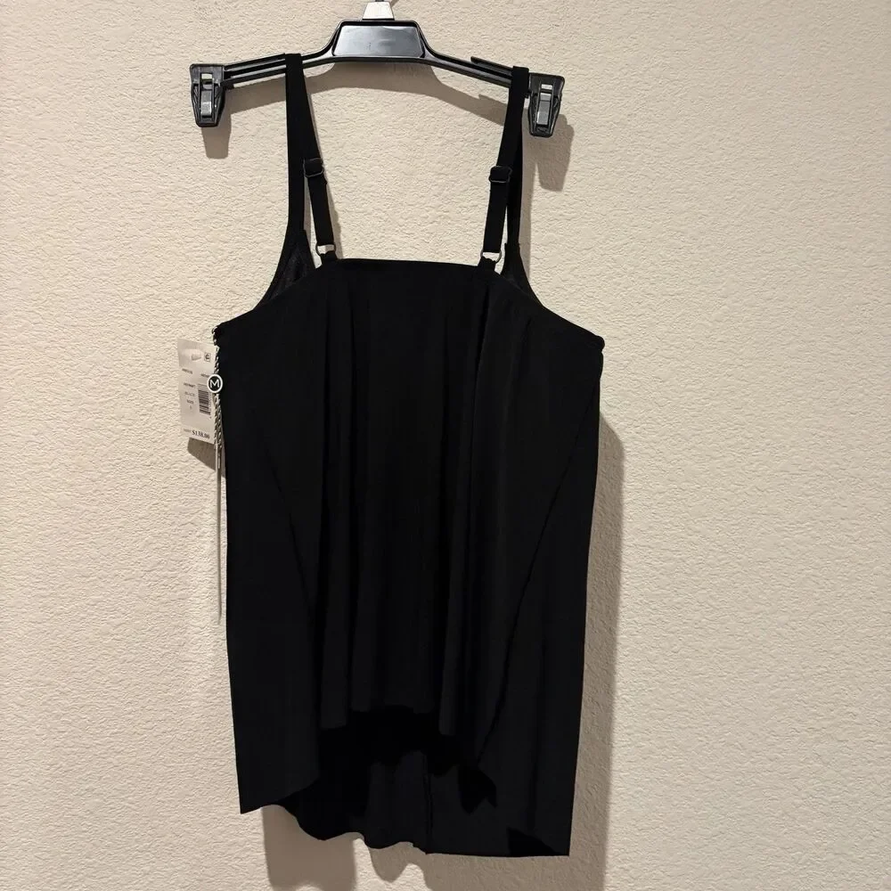 NWT Magicsuit BLACK Hoops Oriona Tankini Swim Top, US 8 Swimsuit $138 Vacation